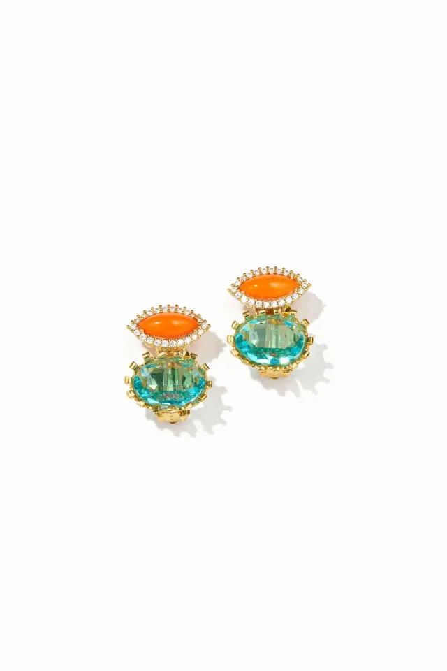 Philippe Ferrandis Alegoria clips cabochon verre strass