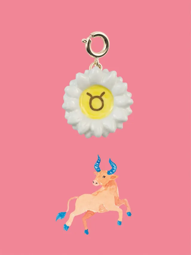 Nach Bijoux Charm's Taureau Astro charm porcelaine doré