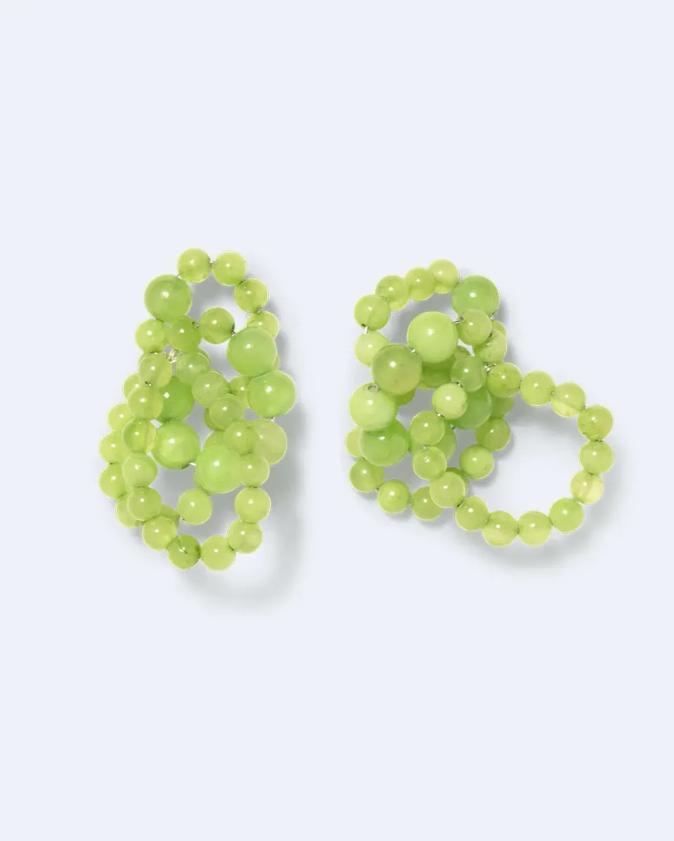 Completedworks Iceberg boucles argent calcite verte