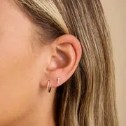 Astrid & Miyu Topaz Bezel Charm piercing topaze or massif