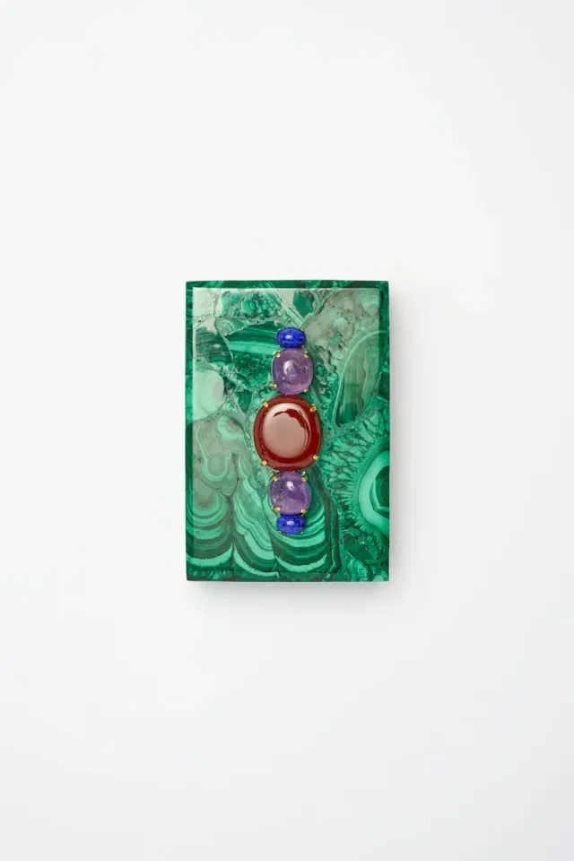 Philippe Ferrandis Boîte malachite pièce unique 15 cm