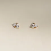 Astrid & Miyu Pear Cluster Stud clous d'oreilles dorés cristal