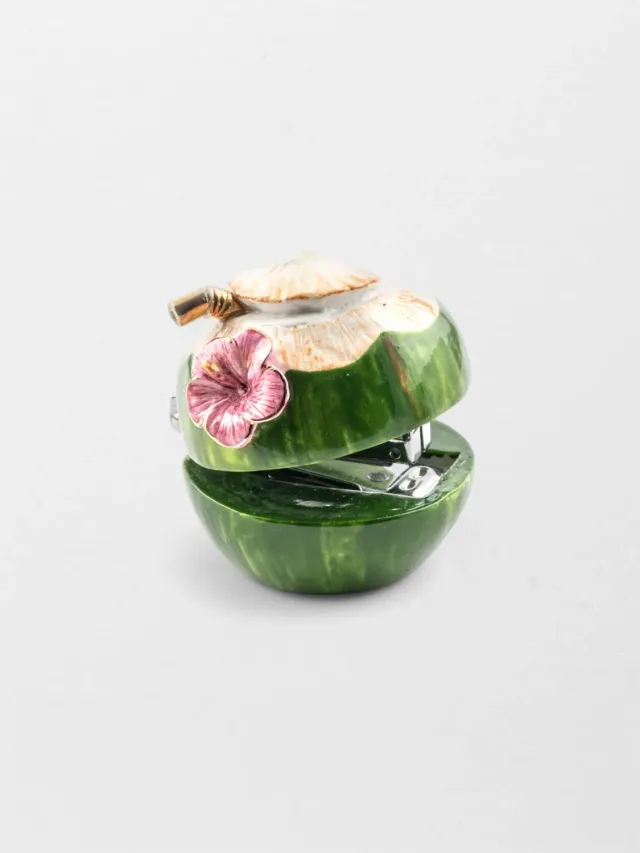 Nach Bijoux Aloha agrafeuse noix de coco porcelaine