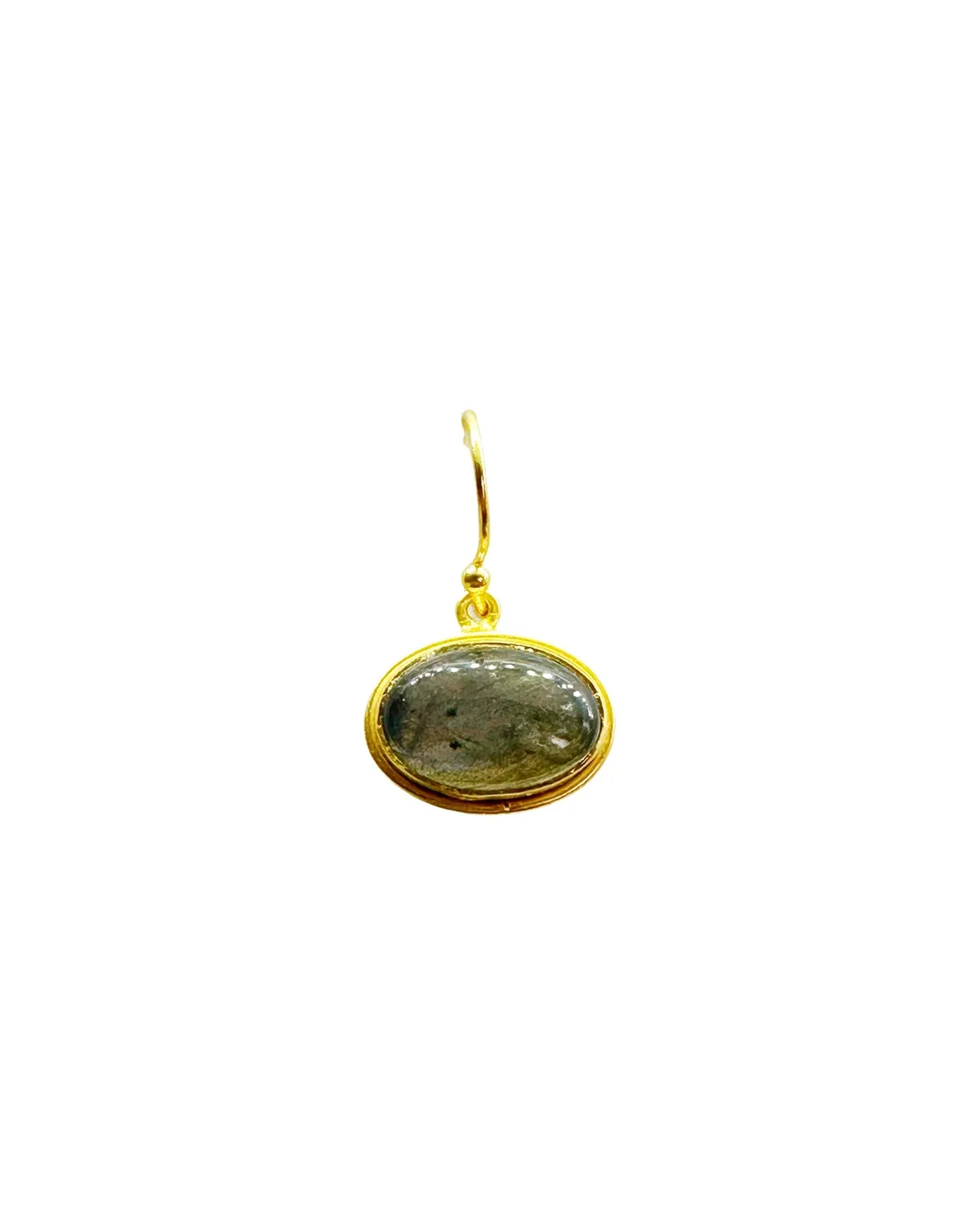 Le Fourbi de Capucine G21 boucles d'oreilles argent doré labradorite