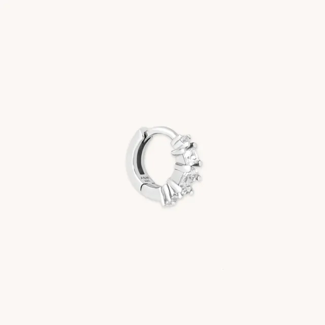 Astrid & Miyu Celestial Crystal Hoop 6.5mm créoles argent