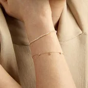 Astrid & Miyu Pearl Beaded bracelet perles or massif