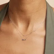 Astrid & Miyu Infinite Pendant collier or blanc infini
