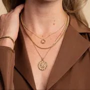 Astrid & Miyu Gemini Bold Zodiac collier pendentif doré
