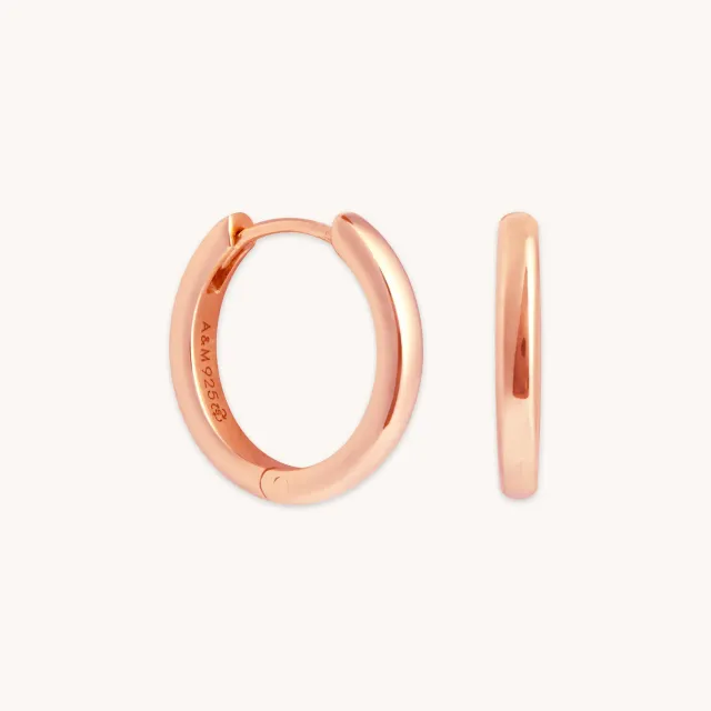 Astrid & Miyu Essential créoles small or rose
