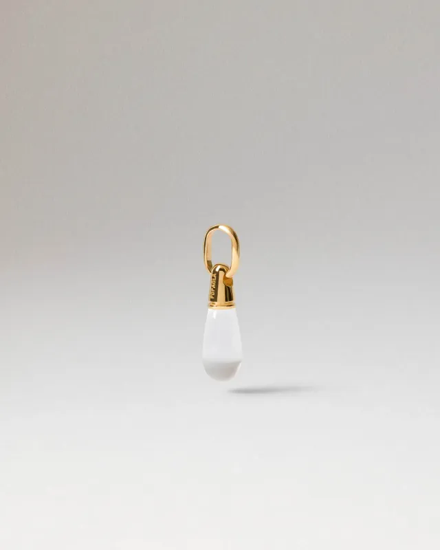 PDPAOLA Drop pendentif cristal de roche doré 22 mm