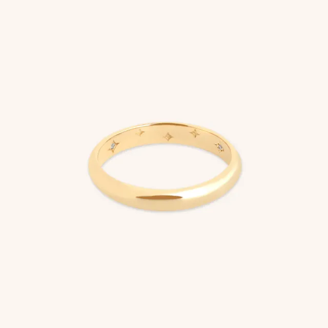 Astrid & Miyu Hidden Diamond bague or diamant caché