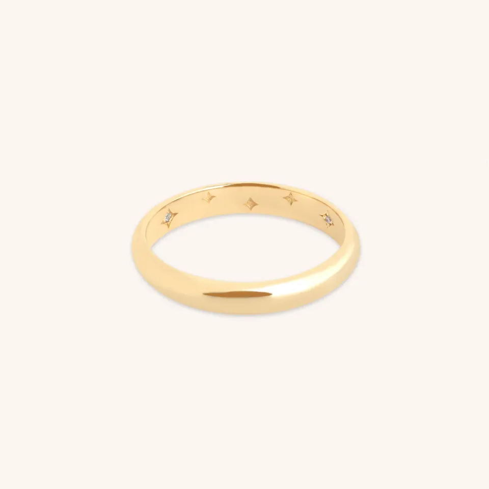 Astrid & Miyu Hidden Diamond bague or diamant caché
