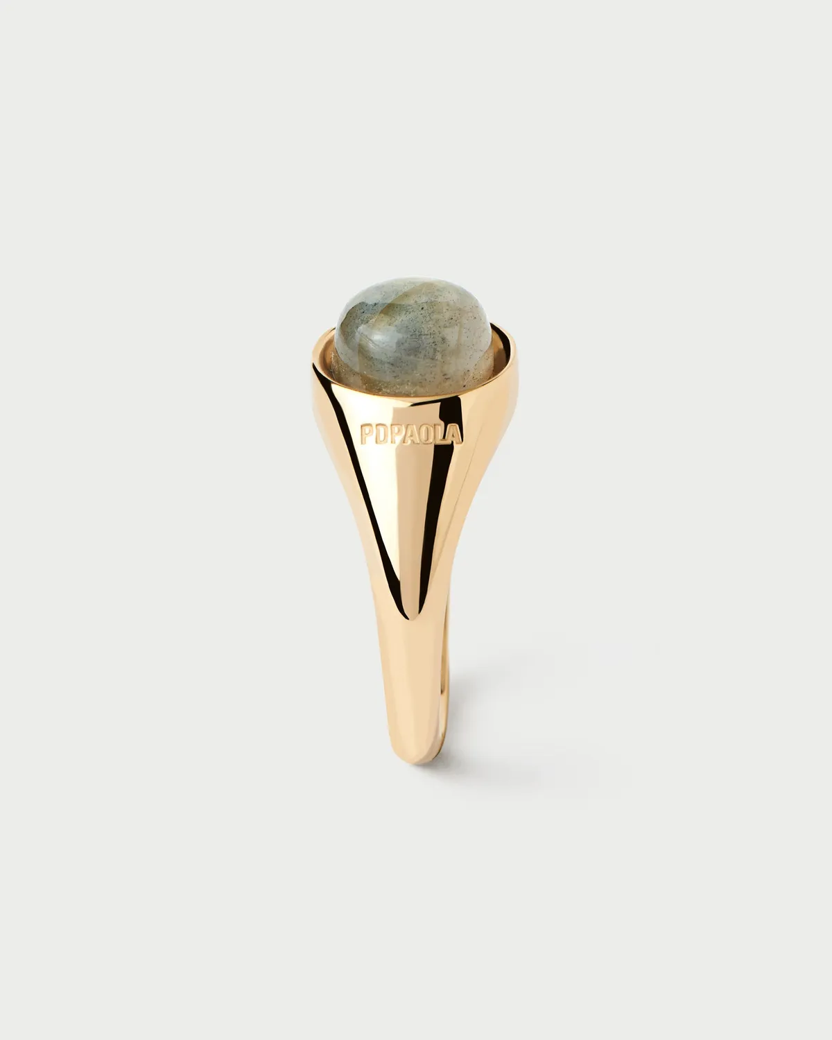 PDPAOLA Moon Labradorite bague plaqué or 8 mm