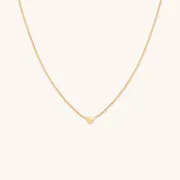 Astrid & Miyu Heart Bezel Tennis collier doré