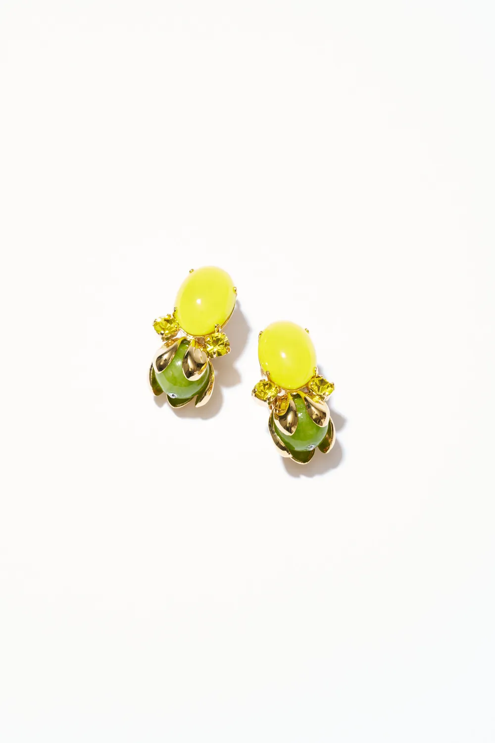 Philippe Ferrandis Neroli boucles clips émail blanc