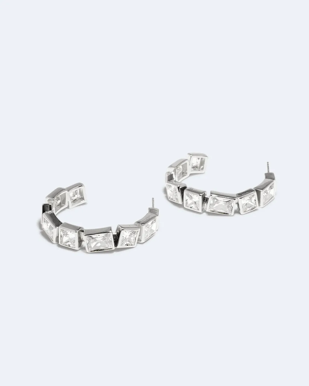 Completedworks Spiky Personality boucles zirconia argent