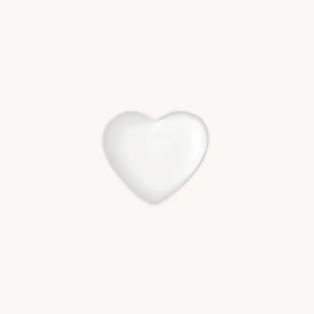 Astrid & Miyu Heart Click breloque coeur or blanc 9 carats