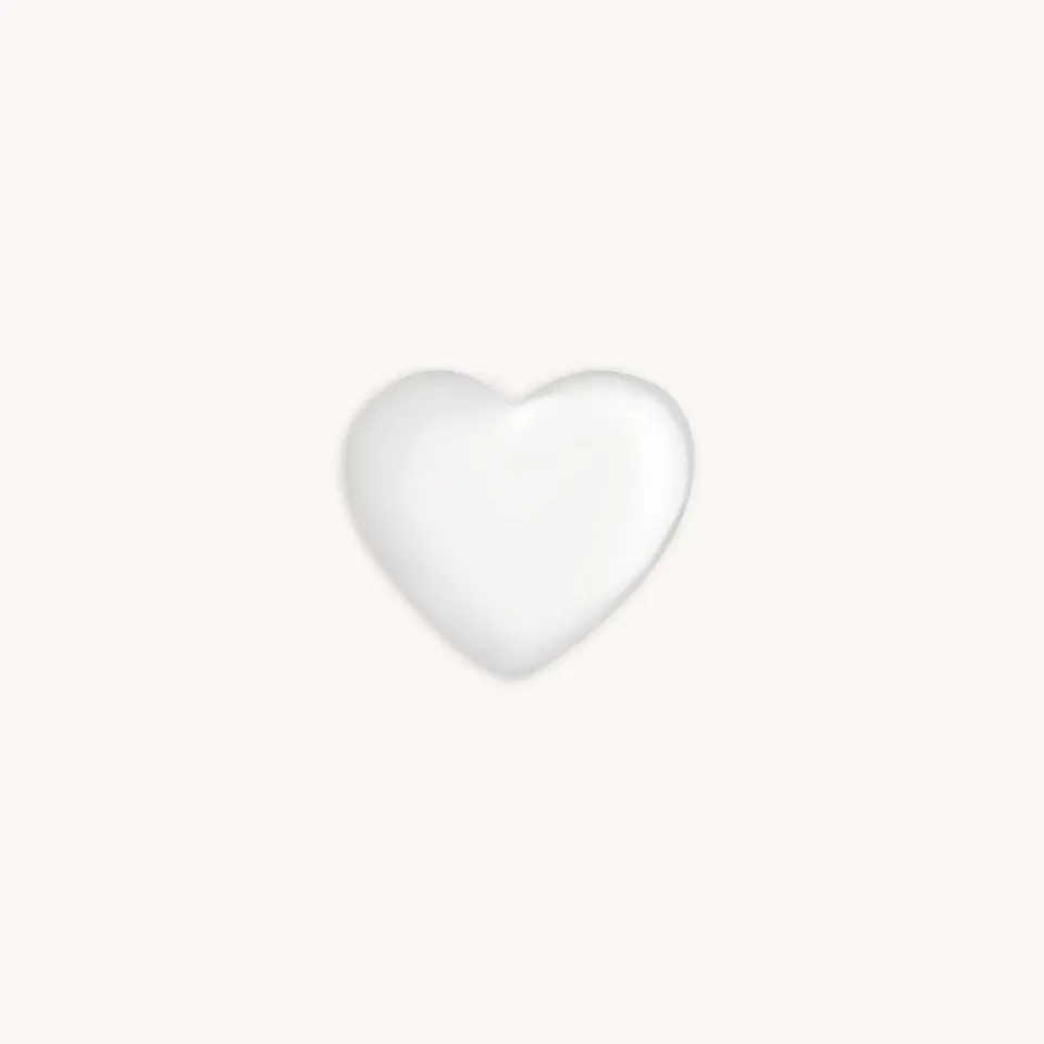 Astrid & Miyu Heart Click breloque coeur or blanc 9 carats