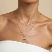 Astrid & Miyu L Initial Bold collier or initiale L
