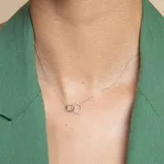 Astrid & Miyu Orbit Topaz collier or blanc topaze