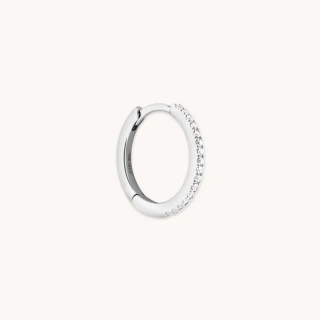 Astrid & Miyu Jewelled Hoop créoles argent éclat zircon