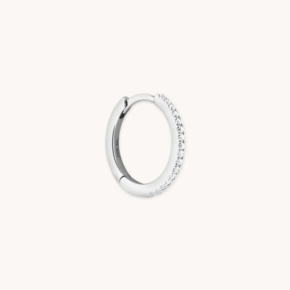 Astrid & Miyu Jewelled Hoop créoles argent éclat zircon