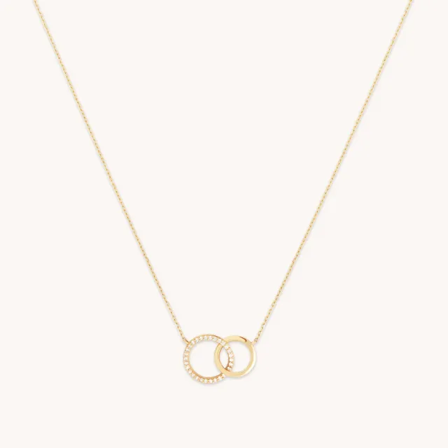 Astrid & Miyu Orbit collier topaze or jaune massif