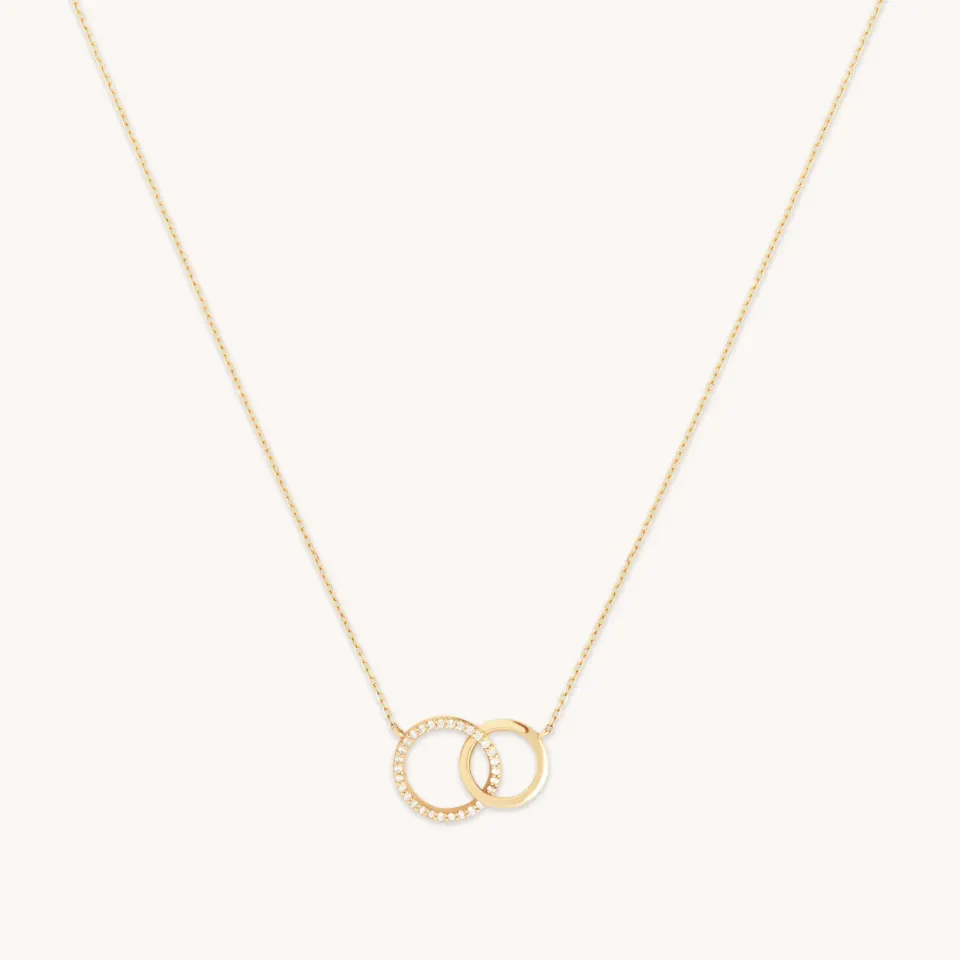 Astrid & Miyu Orbit collier topaze or jaune massif