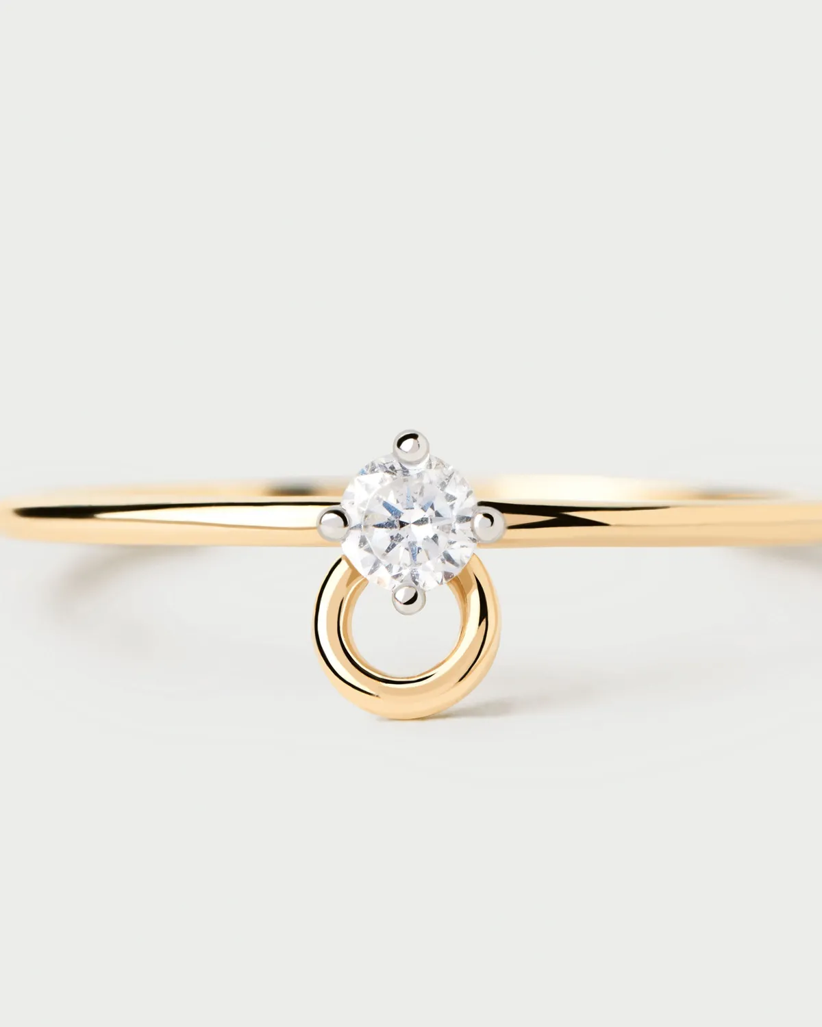 PDPAOLA Ari bague solitaire diamant or taille 12