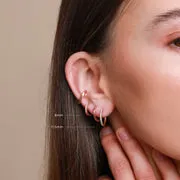 Astrid & Miyu Jewelled Hoop créole or rose pierre