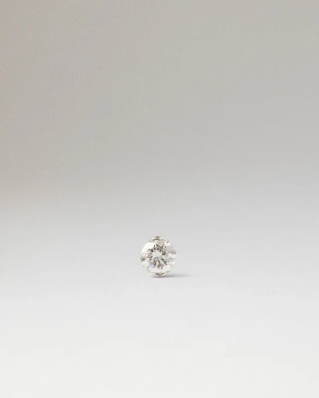 PDPAOLA Grace Mini mono boucle or blanc diamant