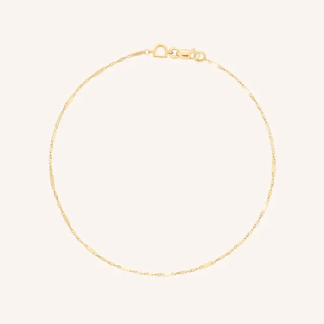 Astrid & Miyu Story Chain bracelet cheville or massif