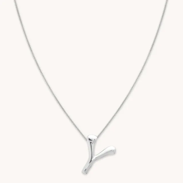 Astrid & Miyu Y Initial collier initiale Y argent