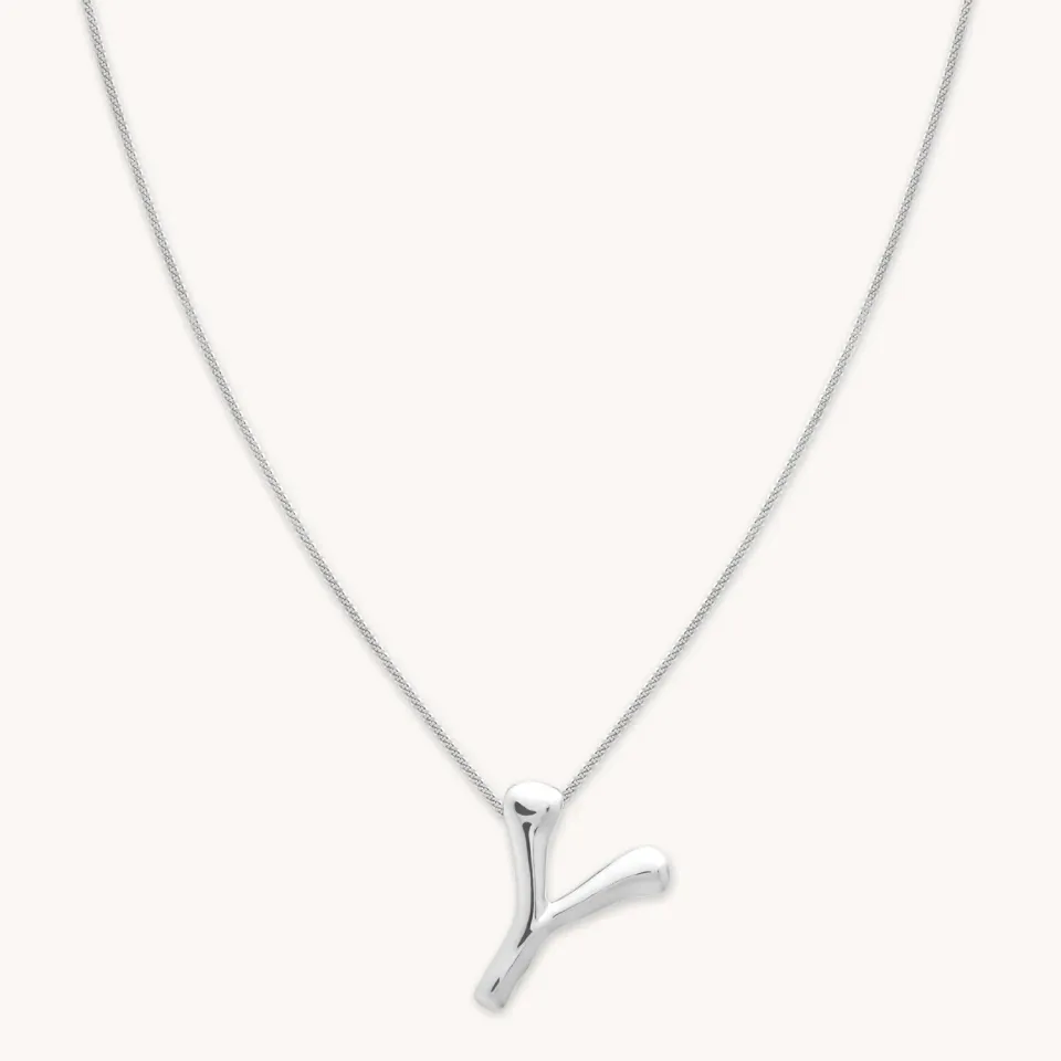 Astrid & Miyu Y Initial collier initiale Y argent