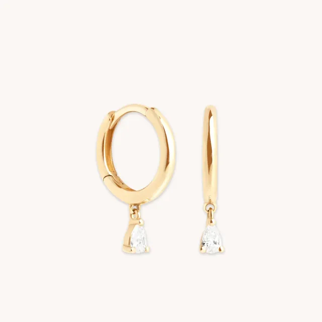 Astrid & Miyu Diamond Charm créoles or massif diamant