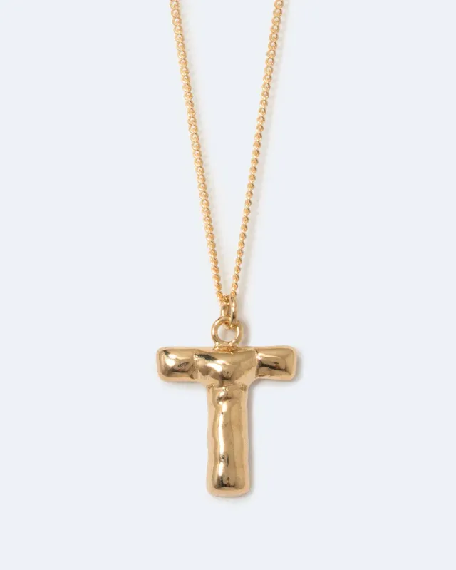 Completedworks Classicworks T collier lettre plaqué or