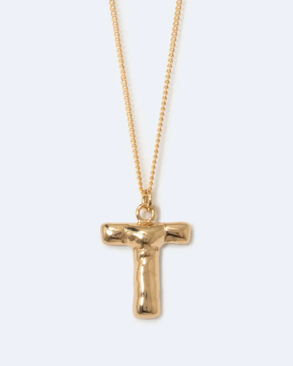 Completedworks Classicworks T collier lettre plaqué or