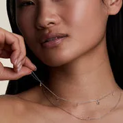 Astrid & Miyu Starfish Double Chain collier argent