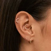 Astrid & Miyu Simple Hoops créoles or massif