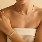 Astrid & Miyu Tennis Chain coffret bijoux doré