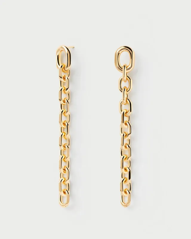 PDPAOLA Vesta boucles d’oreilles pendantes dorées