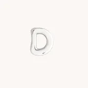 Astrid & Miyu P Initial Click Charm or blanc lettre P