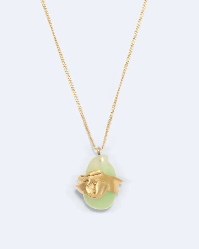 Completedworks Wrapped collier pendentif résine jade doré