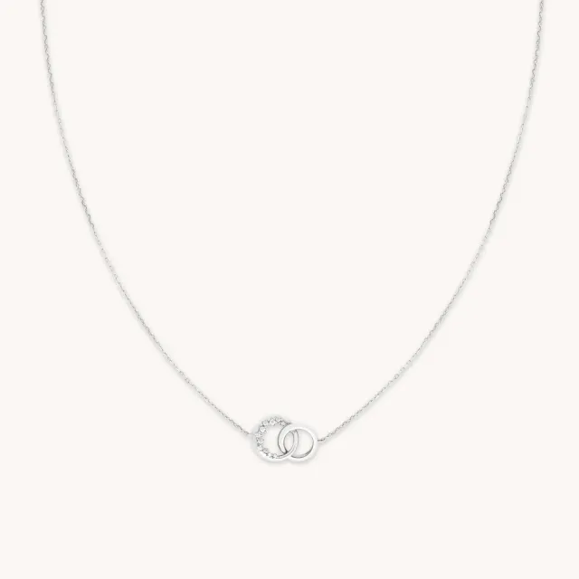 Astrid & Miyu Orbit Crystal collier argent cristal