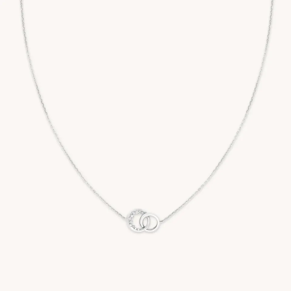 Astrid & Miyu Orbit Crystal collier argent cristal