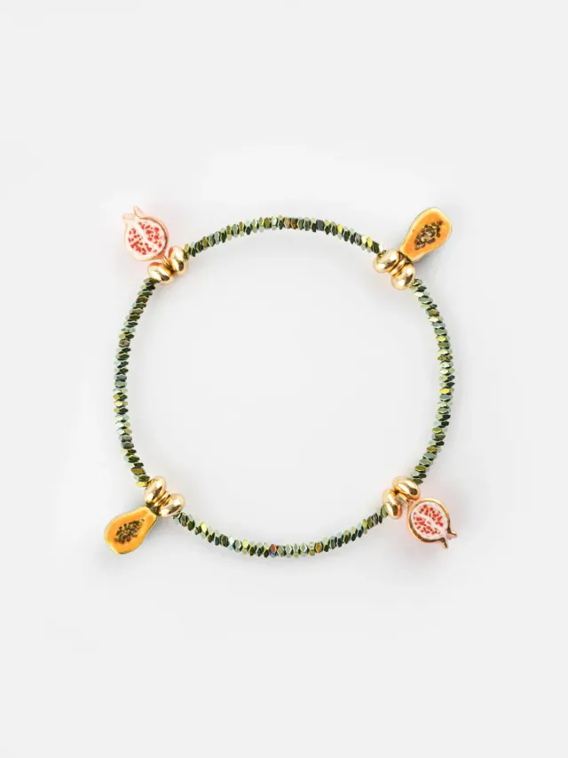 Nach Bijoux Hématite bracelet perles fruits coloré