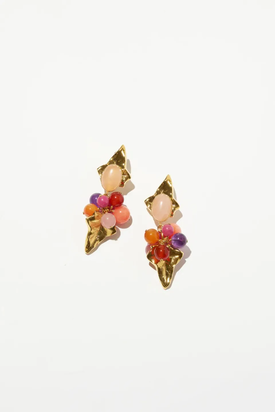 Philippe Ferrandis Eclosion boucles d’oreilles clips dorées