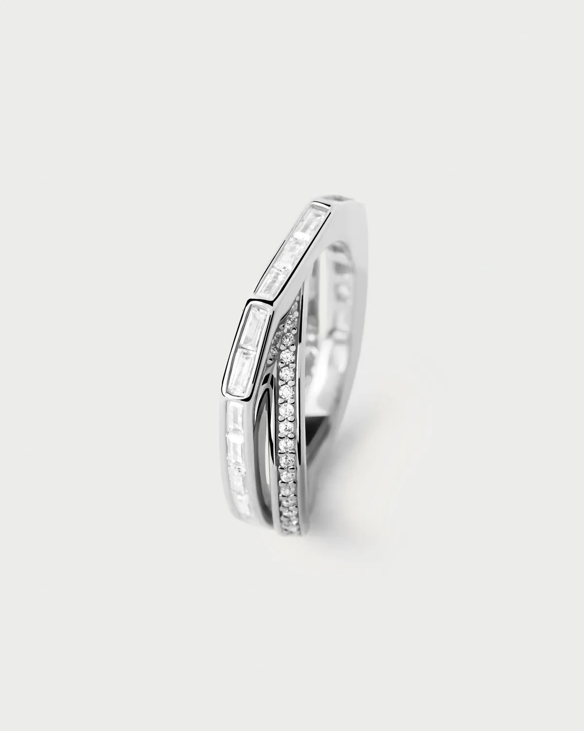 PDPAOLA Olivia bague argent zirconia blanc 6 mm