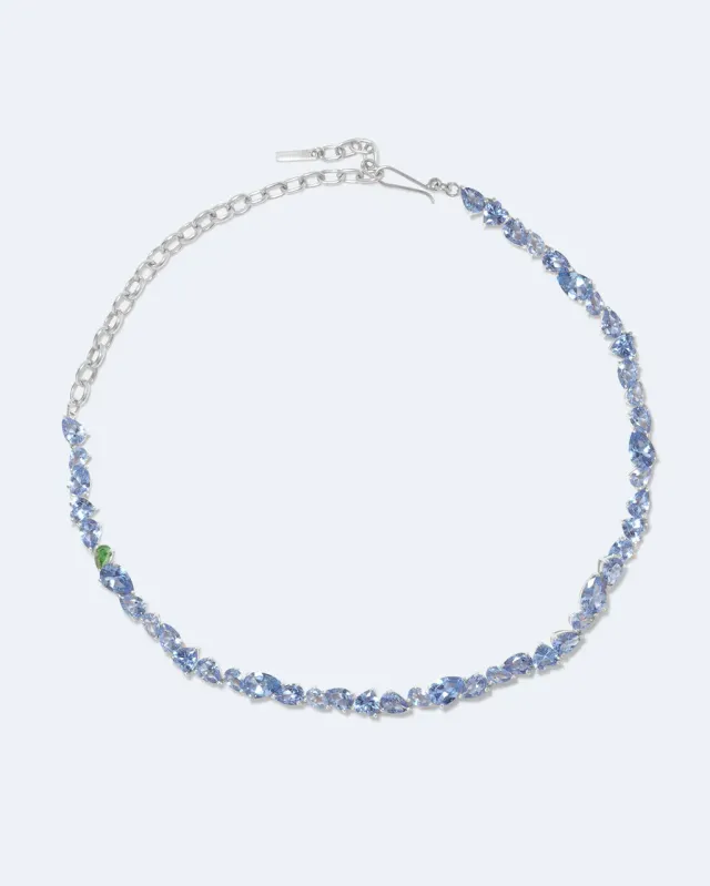 Completedworks Bolt from the Blue collier argent zirconia émeraude