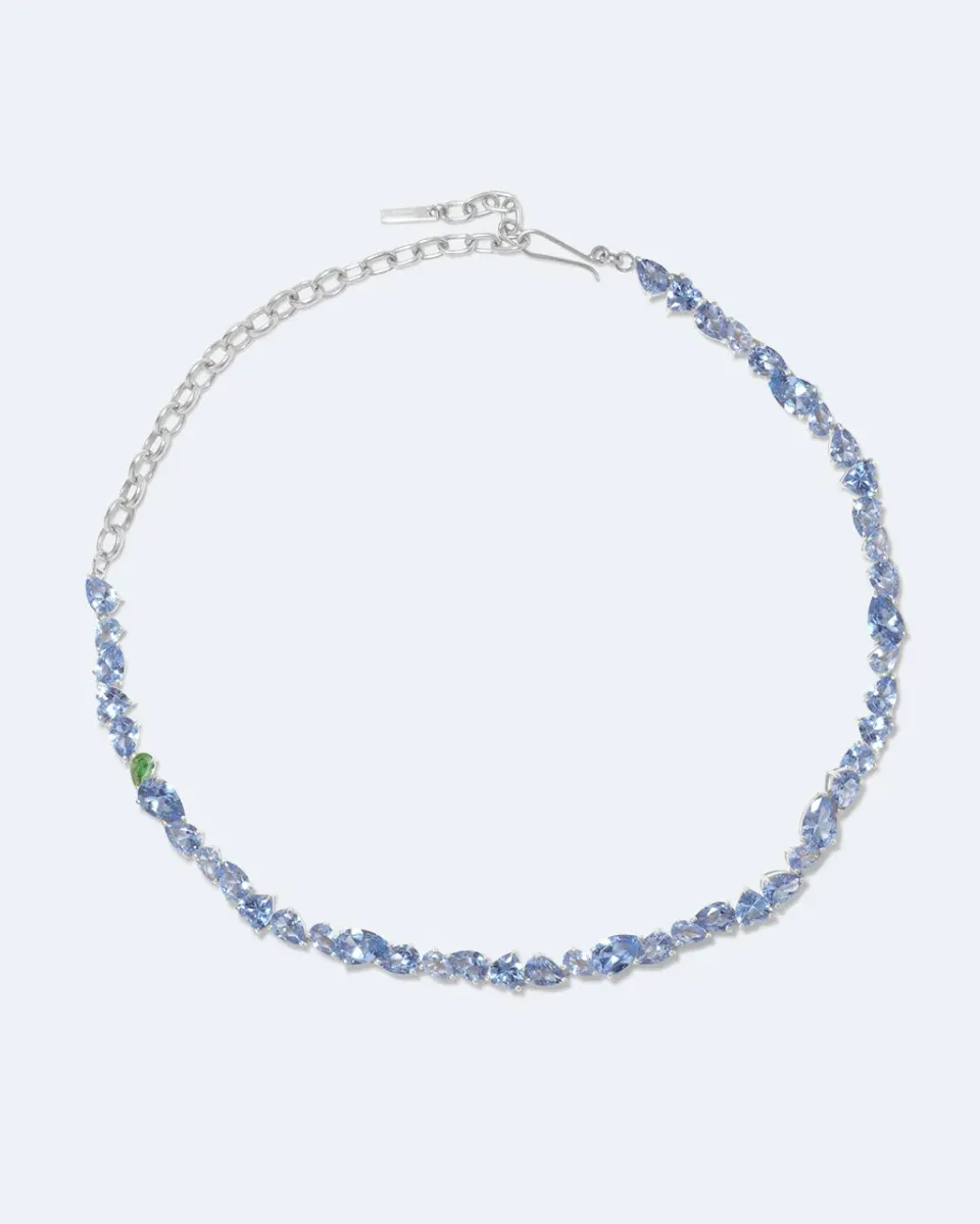Completedworks Bolt from the Blue collier argent zirconia émeraude